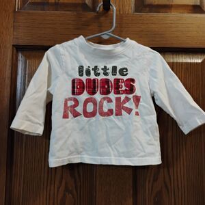12-18m Crazy 8 Little Dudes Rock Long Sleeve Infant Toddler Tee Shirt